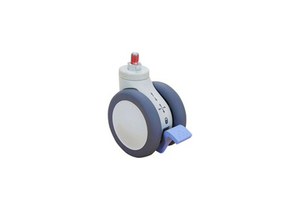 LOCK CASTER, 4 IN DIA, WHITE, GRAY WITH BLUE PEDAL, 5.8 IN X 6.8 IN X 7.5 IN by Ergotron, Inc.