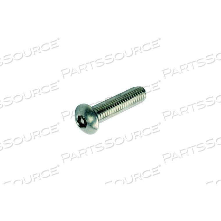 10-32 X 7/16" SECURITY MACHINE SCREW - BUTTON HEX SOCKET HEAD - 302HQ/18-8 SS - FT - UNF - 100 PK 