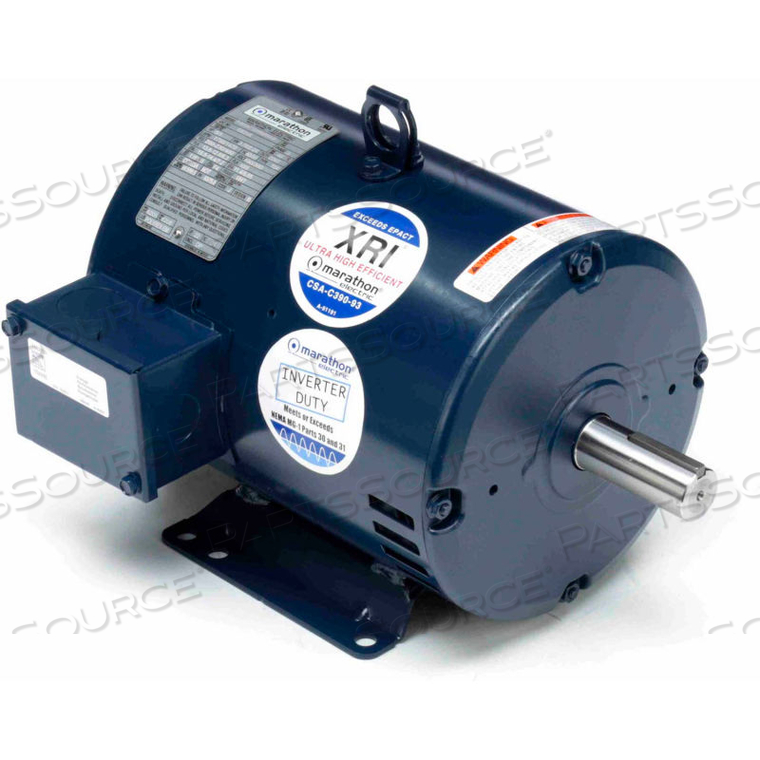 GENERAL PURPOSE THREE PHASE ODP MOTOR, 5 HP, 1755 RPM, 230/460V, ODP 