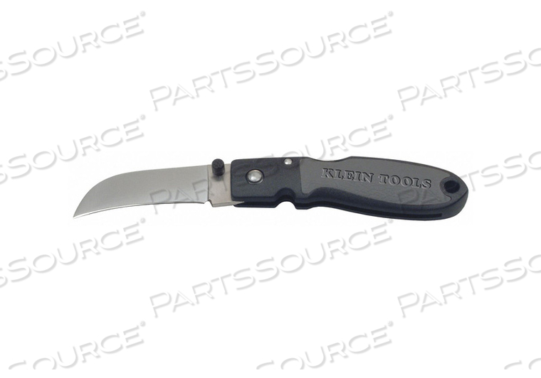 LIGHTWEIGHT LOCKBACK KNIFE 2-1/2 IN SHEEPFOOT BLADE, BLACK HANDLE by Klein Tools