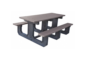 PICNIC TABLE GRAY 96 IN W RECTANGULAR by UltraSite