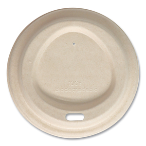 FIBER LIDS FOR CUPS, FITS 10 OZ TO 20 OZ CUPS, NATURAL, 1,000/CARTON by World Centric