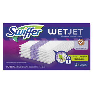 WETJET SYSTEM REFILL CLOTHS, 11.3" X 5.4", WHITE, 24/BOX by Swiffer