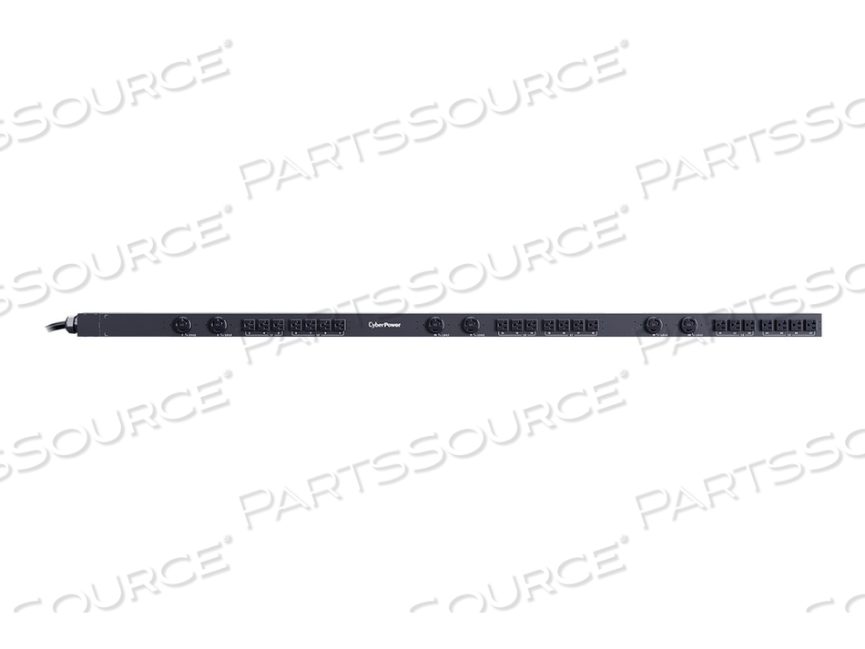 BASIC SERIES PDU13102, POWER DISTRIBUTION UNIT (RACK-MOUNTABLE), AC 208 V, 5.7 KW, 3-PHASE, INPUT: NEMA L21-20P, OUTPUT CONNECTORS: 27 (6 X  by CyberPower