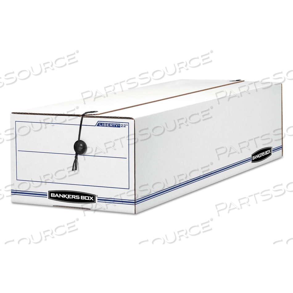 LIBERTY CHECK AND FORM BOXES, 9" X 24.25" X 7.5", WHITE/BLUE, 12/CARTON by Bankers Box LIBERTY CHECK AND FORM BOXES, 9" X 24.25" X 7.5", WHITE/BLUE, 12/CARTON by Bankers Box
