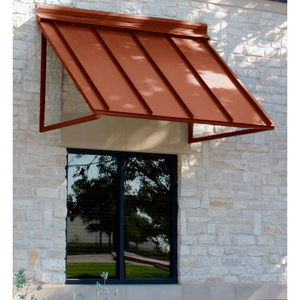 STANDING SEAM AWNING 6' 8"W X 3'D X 2'H COPPER by Awntech