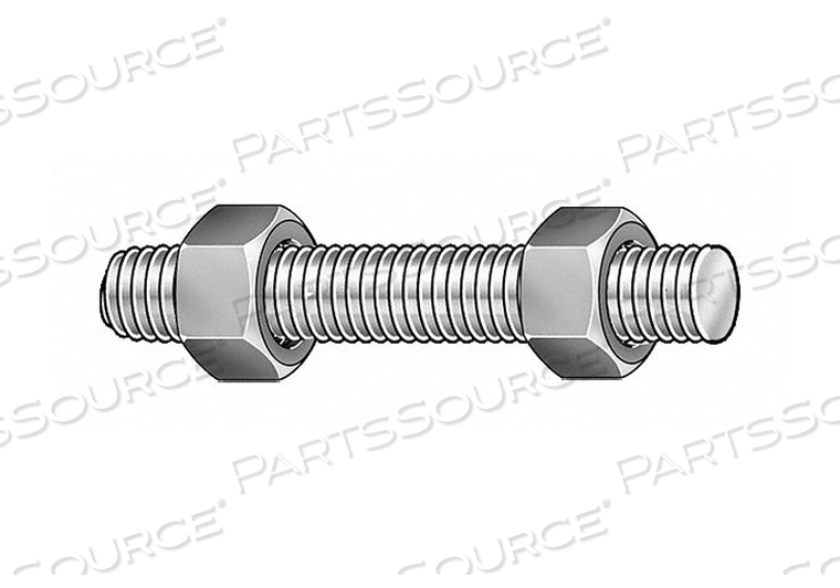 THREADED STUD B7 PTFE 1 3/8-8X9-1/2 PK8 by Maudlin Products