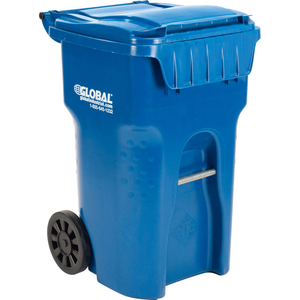 MOBILE TRASH CONTAINER, 65 GALLON BLUE by Otto Environmental Systems