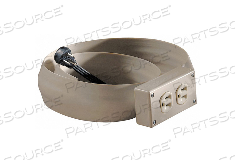 POWER CORD EXTENSION, 8 FT, 13 A, 125 VAC, 16 AWG, NEMA 5-15P TO NEMA 5-15R, BLACK by Flexiduct POWER CORD EXTENSION, 8 FT, 13 A, 125 VAC, 16 AWG, NEMA 5-15P TO NEMA 5-15R, BLACK by Flexiduct