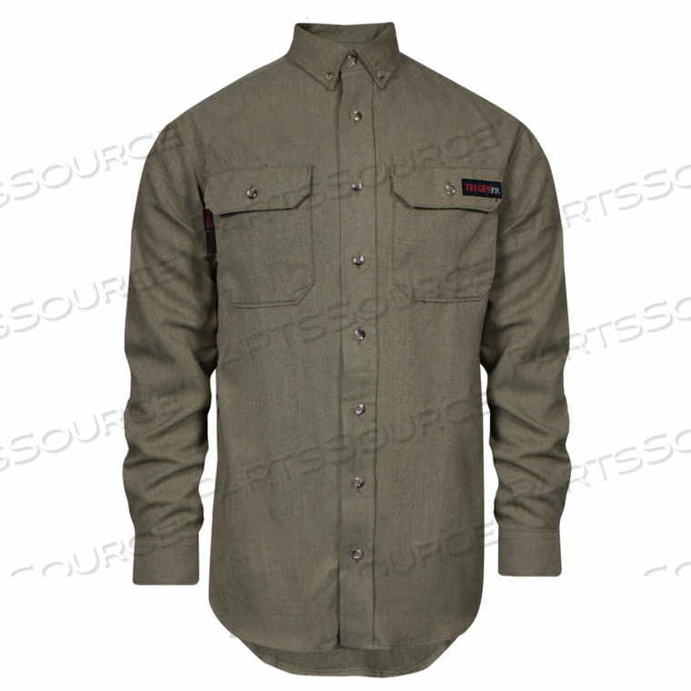 TECGEN SELECT FLAME RESISTANT WORK SHIRT, M, TAN by National Safety Apparel TECGEN SELECT FLAME RESISTANT WORK SHIRT, M, TAN by National Safety Apparel