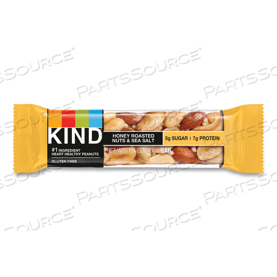 NUTS AND SPICES BAR, HONEY ROASTED NUTS/SEA SALT, 1.4 OZ BAR by Kind