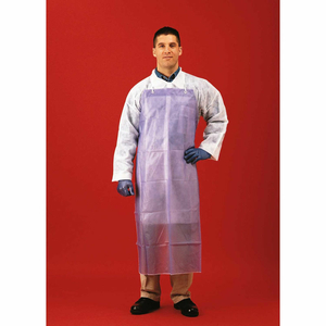 6 MIL PVC APRON W/ RAW EDGE, BLUE, 35" X 45", 12/BAG by Keystone Safety