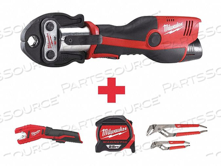 CORDLESS PRESS TOOL KIT W/BATTERY 12.0V by Milwaukee Electric Tools CORDLESS PRESS TOOL KIT W/BATTERY 12.0V by Milwaukee Electric Tools