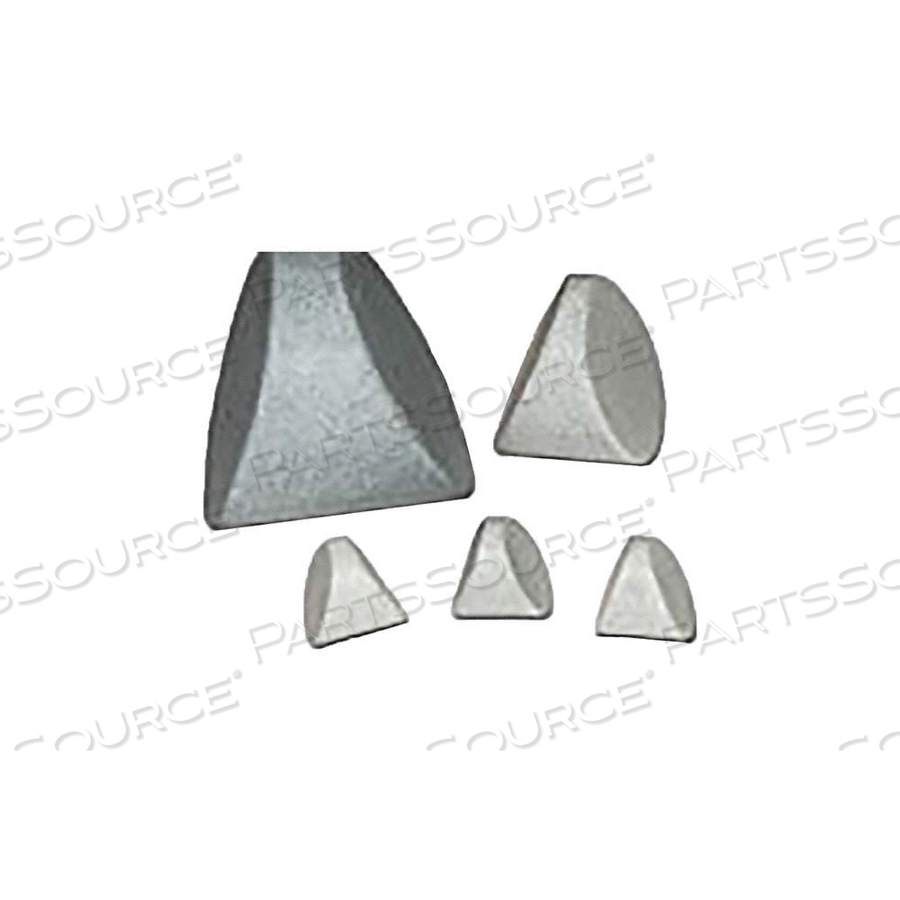 TUMBLER MEDIA, PORCELAIN, V-CUT CYLINDER, POLISHED FINISH, 50 LB by Vibra Finish