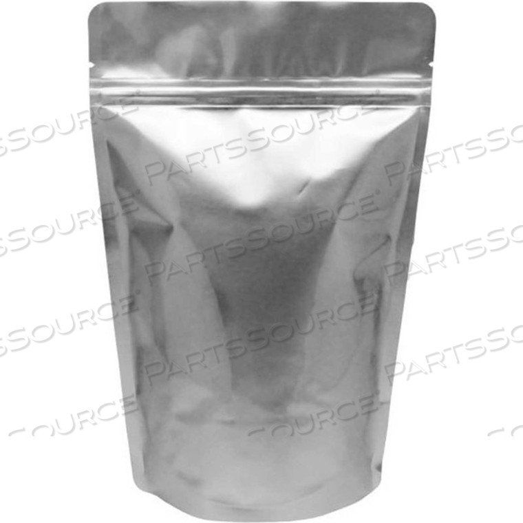 8 OZ. STAND UP ZIP POUCHES 5.4 MIL, SILVER FOIL, 1000/CASE 