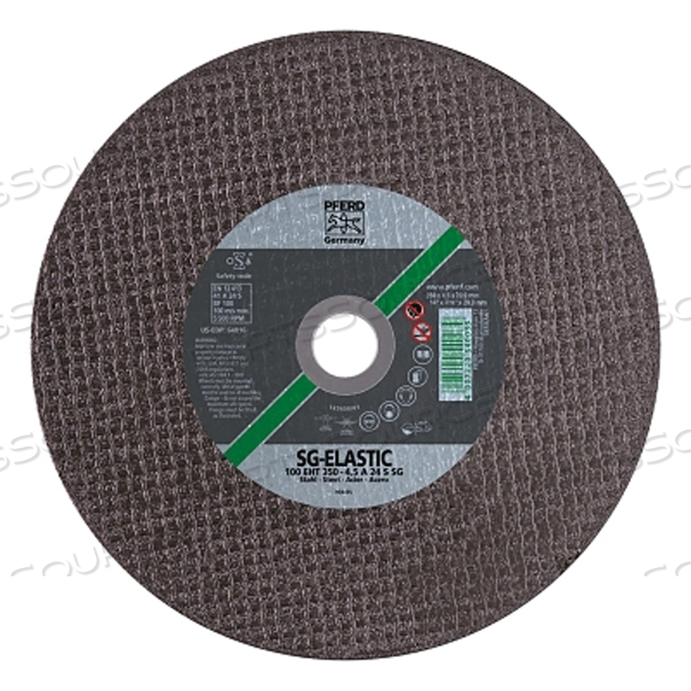 TYPE 1 METAL A-SG PORTABLE CUT-OFF WHEEL, 14 IN DIA, 3/16 IN THICK, 20 MM ARBOR, 24 GRIT by Pferd