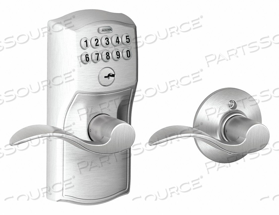 ELECTRONIC LOCK LEVER SATIN CHROME by Schlage Lock ELECTRONIC LOCK LEVER SATIN CHROME by Schlage Lock