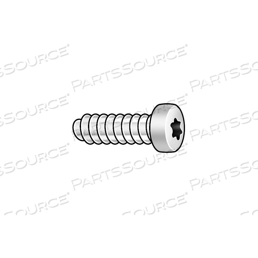 MINIATURE THREAD ROLLING SCREW, M1.4 SIZE, 6 MM LG, STEEL, ZINC PLATED, PAN, TORX by Fabory MINIATURE THREAD ROLLING SCREW, M1.4 SIZE, 6 MM LG, STEEL, ZINC PLATED, PAN, TORX by Fabory