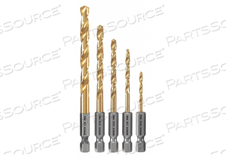 DRILL BIT SET 5 PCS. TITANIUM FINISH by Bosch Tools