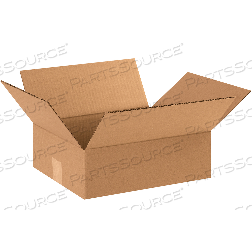 FLAT CORRUGATED BOXES, 12" X 10" X 4", KRAFT, 25/BUNDLE by BOX Partners (Box Acquisitions, LLC)