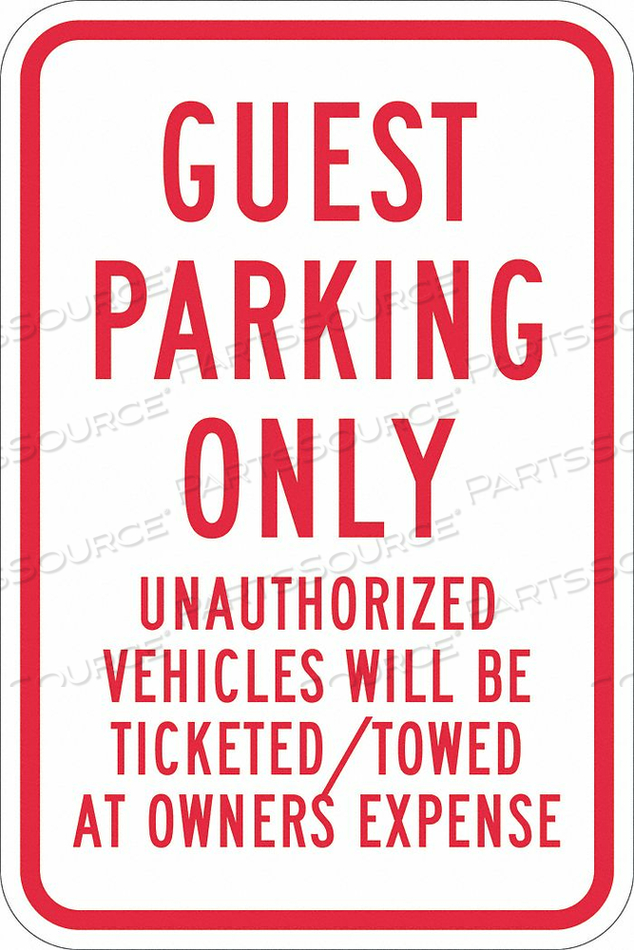 PARKING SIGN 18 H 12 W ALUMINUM by Lyle Signs Inc. PARKING SIGN 18 H 12 W ALUMINUM by Lyle Signs Inc.