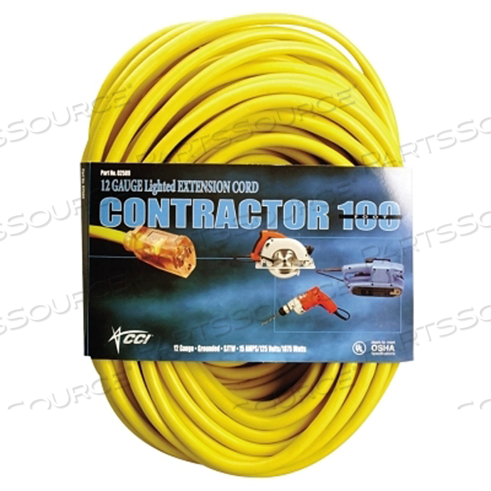 VINYL EXTENSION CORD, 50 FT, 1 OUTLET, YELLOW by Southwire Company, LLC VINYL EXTENSION CORD, 50 FT, 1 OUTLET, YELLOW by Southwire Company, LLC