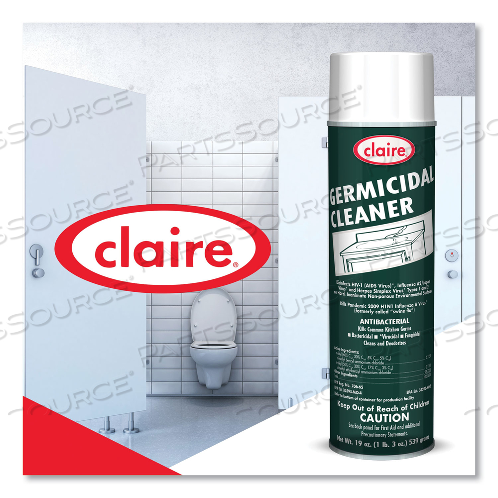GERMICIDAL CLEANER, FLORAL SCENT, 19 OZ AEROSOL SPRAY by Claire