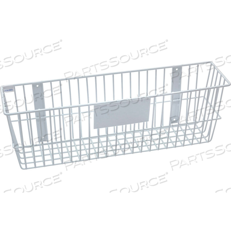 RACK'EM MOUNT ANYWHERE WIRE BASKET 24"W X 6"D X 8"H WHITE by Horizon Mfg Enterprises, Inc