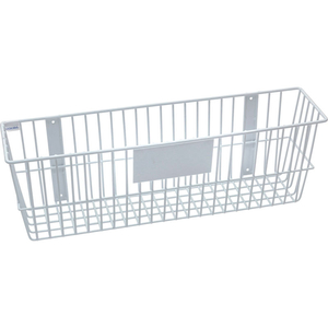RACK'EM MOUNT ANYWHERE WIRE BASKET 24"W X 6"D X 8"H WHITE by Horizon Mfg Enterprises, Inc