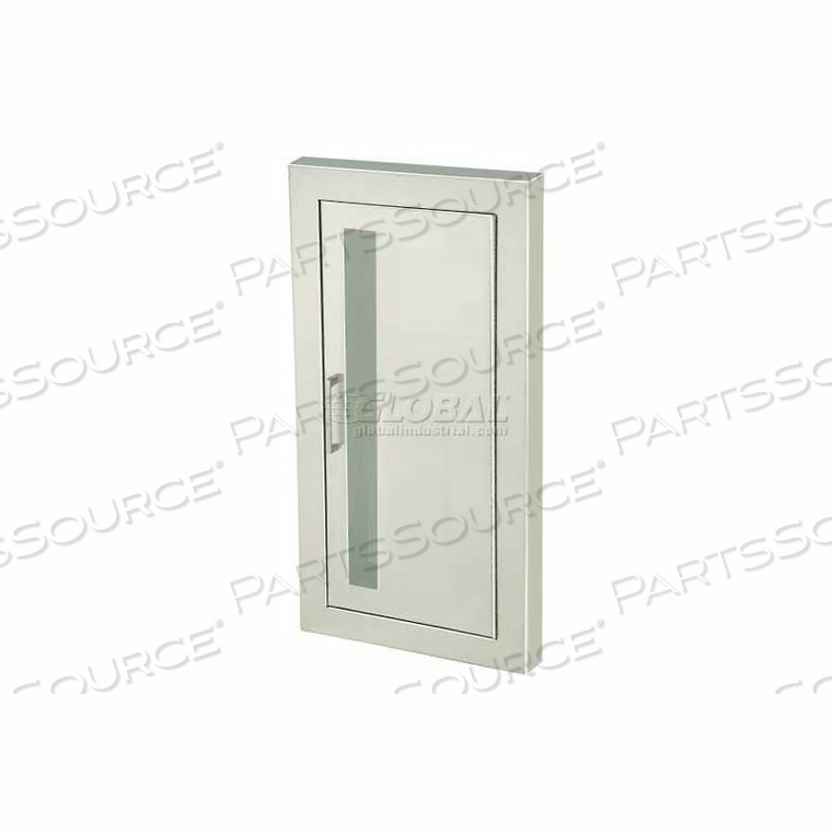 FIRE EXTINGUISHER CABINET, VERTICAL ACRYLIC WINDOW, SEMI-RECESSED 6"D, SS, 1.5" SQUARE by Activar Construction Products Group FIRE EXTINGUISHER CABINET, VERTICAL ACRYLIC WINDOW, SEMI-RECESSED 6"D, SS, 1.5" SQUARE by Activar Construction Products Group