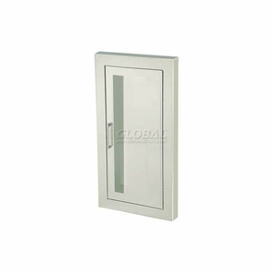FIRE EXTINGUISHER CABINET, VERTICAL ACRYLIC WINDOW, SEMI-RECESSED 6"D, SS, 1.5" SQUARE by Activar Construction Products Group FIRE EXTINGUISHER CABINET, VERTICAL ACRYLIC WINDOW, SEMI-RECESSED 6"D, SS, 1.5" SQUARE by Activar Construction Products Group