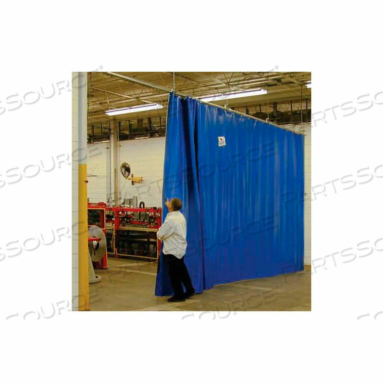 SOLID BLUE CURTAIN WALL PARTITION 12 X 12 by TMI, LLC