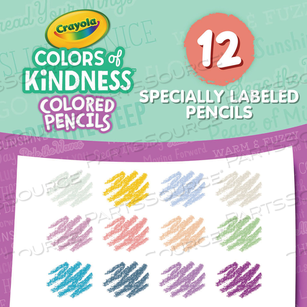 COLORS OF KINDNESS COLORED PENCILS, ASSORTED LEAD AND BARREL COLORS by Crayola