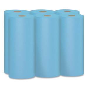 SHOP TOWELS, 1-PLY, 10.4 X 11, BLUE, 55/ROLL, 6 ROLLS/PACK by Scott