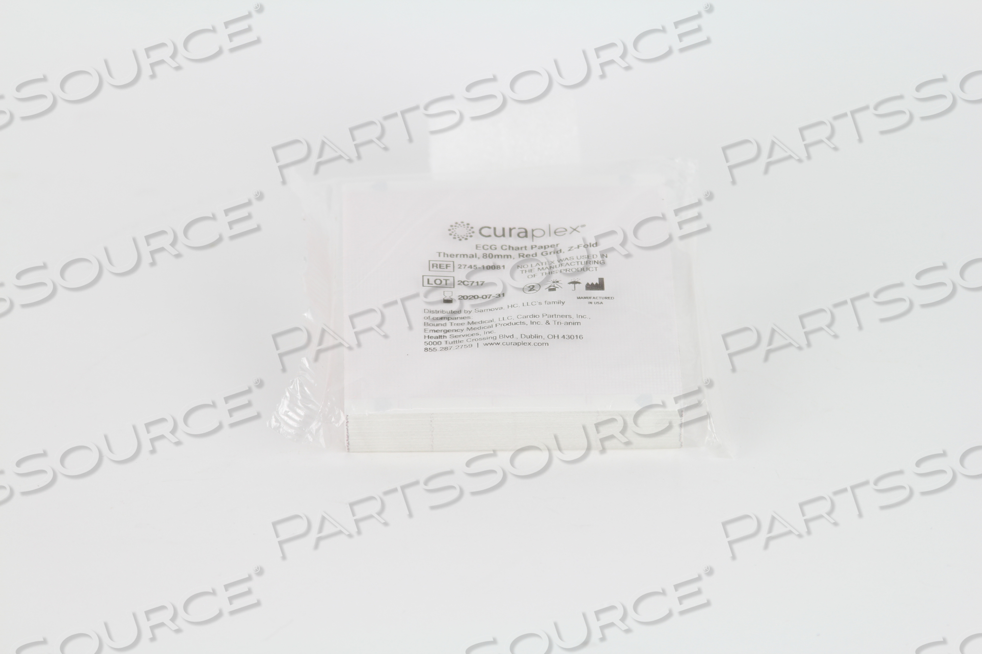 8000-000877-01 ZOLL Medical Corporation 90 MM FOLD RECORDER PAPER