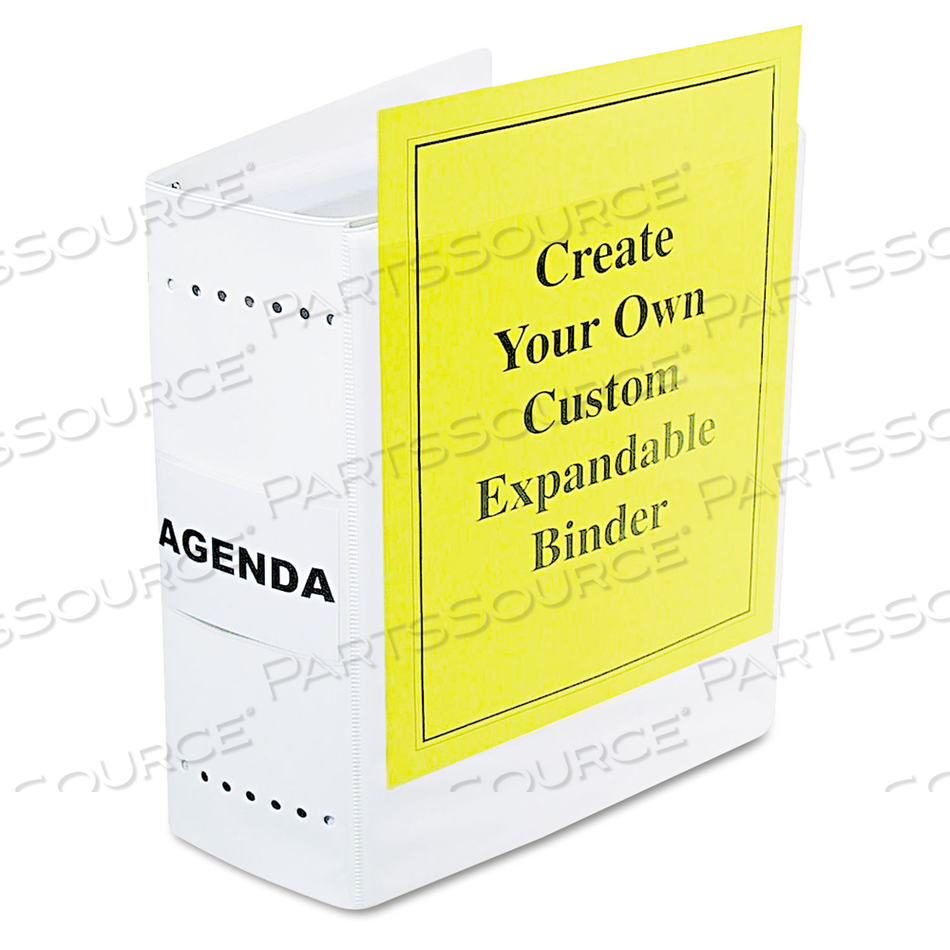 VARICAP EXPANDABLE BINDER, 2 POSTS, 6" CAPACITY, 11 X 8.5, WHITE by Charles Leonard