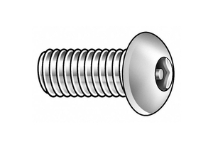 MACH SCREW BUTTON 1/4-20X2 L PK10 by Tamperproof Screw Company, Inc.