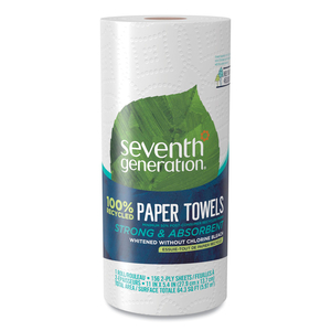 100% RECYCLED PAPER KITCHEN TOWEL ROLLS, 2-PLY, 11 X 5.4, 156 SHEETS/ROLL, 24 ROLLS/CARTON by Seventh Generation