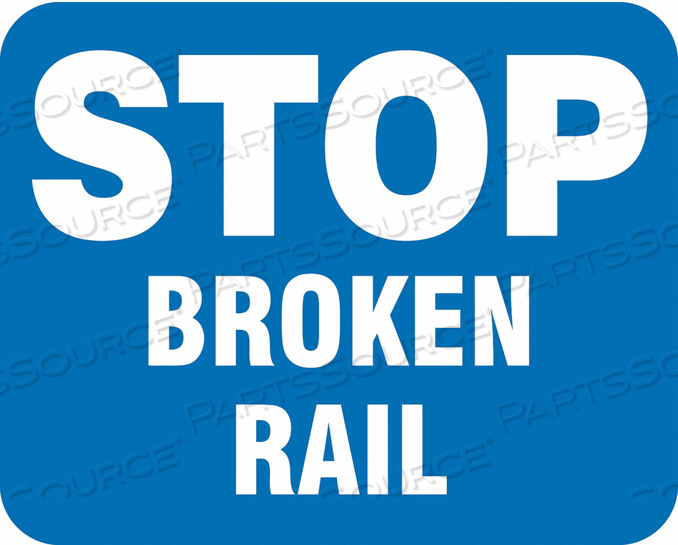 SIGN BROKEN RAIL NON-REFLECTIVE 15 X 12 by Accuform Manufacturing, Inc. SIGN BROKEN RAIL NON-REFLECTIVE 15 X 12 by Accuform Manufacturing, Inc.
