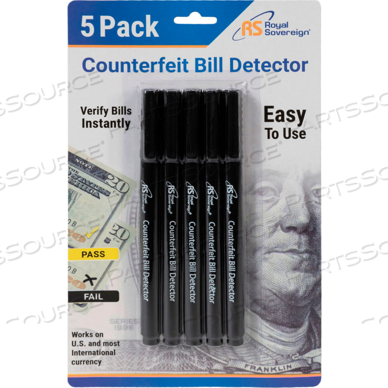 COUNTERFEIT PENS - PACKAGE QUANTITY OF 5 