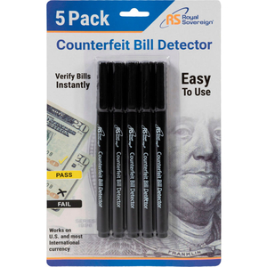 COUNTERFEIT PENS - PACKAGE QUANTITY OF 5 by Royal Sovereign