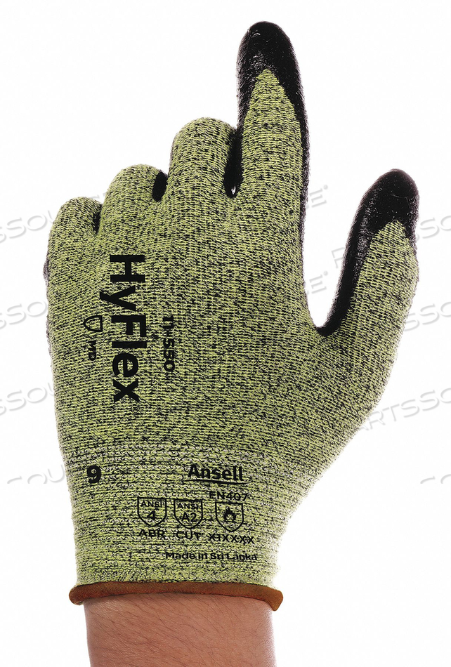 CUT RESISTANT GLOVES SIZE 11 BLK/GRN PR by Ansell Healthcare