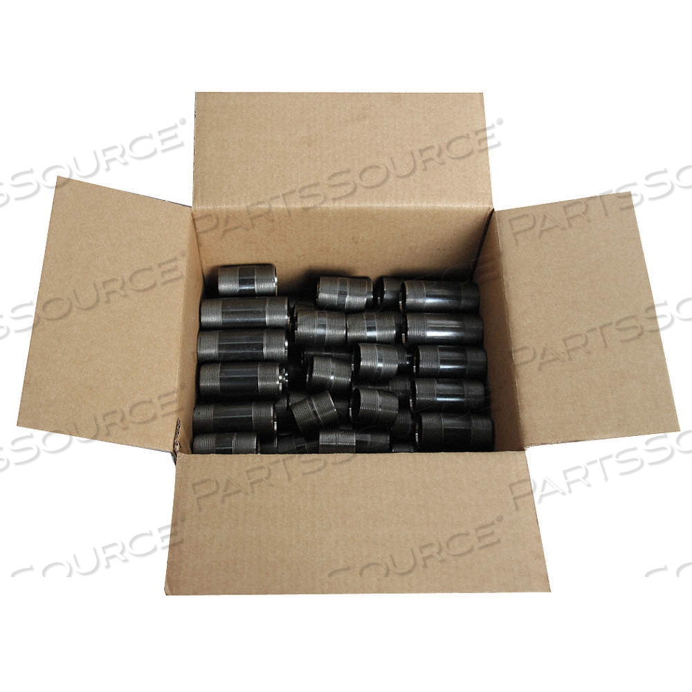PIPE NIPPLE ASSORTMENT, BLACK STEEL, 1 1/2 IN NOMINAL PIPE SIZE, 60 PIECES, THREADED ON BOTH ENDS by Approved Vendor PIPE NIPPLE ASSORTMENT, BLACK STEEL, 1 1/2 IN NOMINAL PIPE SIZE, 60 PIECES, THREADED ON BOTH ENDS by Approved Vendor