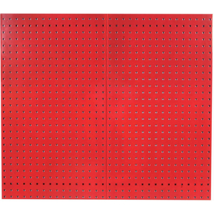 LOCBOARD STEEL PEGBOARD, RED, 42-1/2"H X 24"W (2 PC) by Triton Products