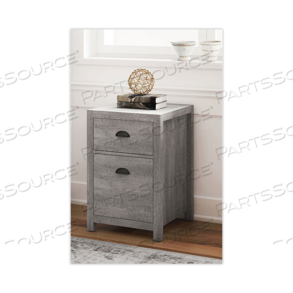 FALLBROOK TWO-DRAWER VERTICAL FILE CABINET, BOX/FILE, LEGAL/LETTER, SMOKED ASH, 17 X 20 X 26.25 