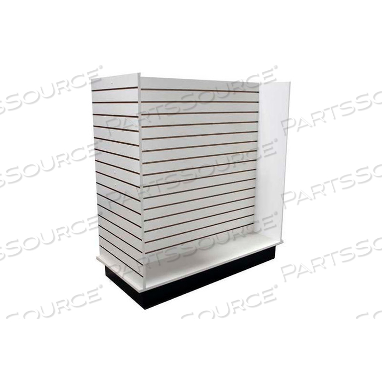 SLATWALL H DISPLAY FIXTURE-WHITE WITH CASTERS by Windmill Slatwall Products