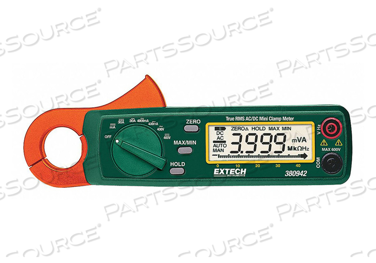 MINI CLAMP METER, GREEN/ORANGE by Extech Instruments