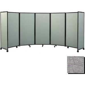 PORTABLE MOBILE ROOM DIVIDER, 6'10"X14' FABRIC, CLOUD GRAY by Versare Solutions, Inc.