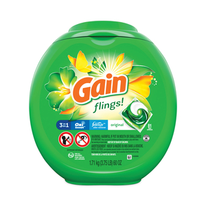 FLINGS DETERGENT PODS, ORGINAL, 81 PODS/TUB by Gain