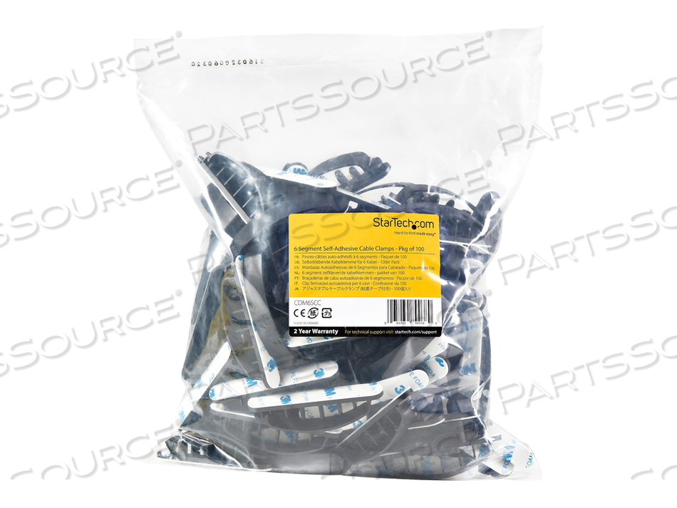 100 PACK CABLE MANAGEMENT CLIPS, SELF ADHESIVE 6 SLOT CABLE COMB, RESUSABLE DESKTOP USB/COMPUTER/ETHERNET/AV CORD ORGANIZER/STICKY CABLE HOL by StarTech.com Ltd. 100 PACK CABLE MANAGEMENT CLIPS, SELF ADHESIVE 6 SLOT CABLE COMB, RESUSABLE DESKTOP USB/COMPUTER/ETHERNET/AV CORD ORGANIZER/STICKY CABLE HOL by StarTech.com Ltd.